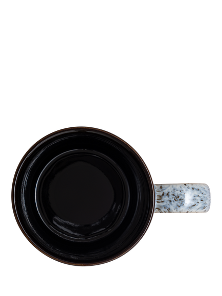 Denby Halo Ridged Stoneware Mug, 370ml, Black - view 2, Black