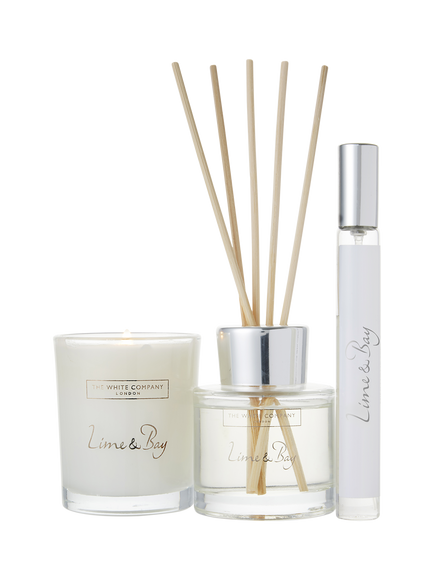 The White Company Lime & Bay Home Fragrance Gift Set, 