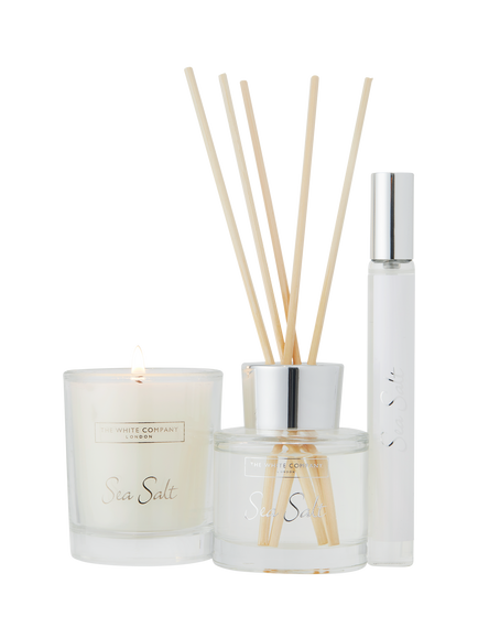 The White Company Sea Salt Mini Home Fragrance Gift Set, 