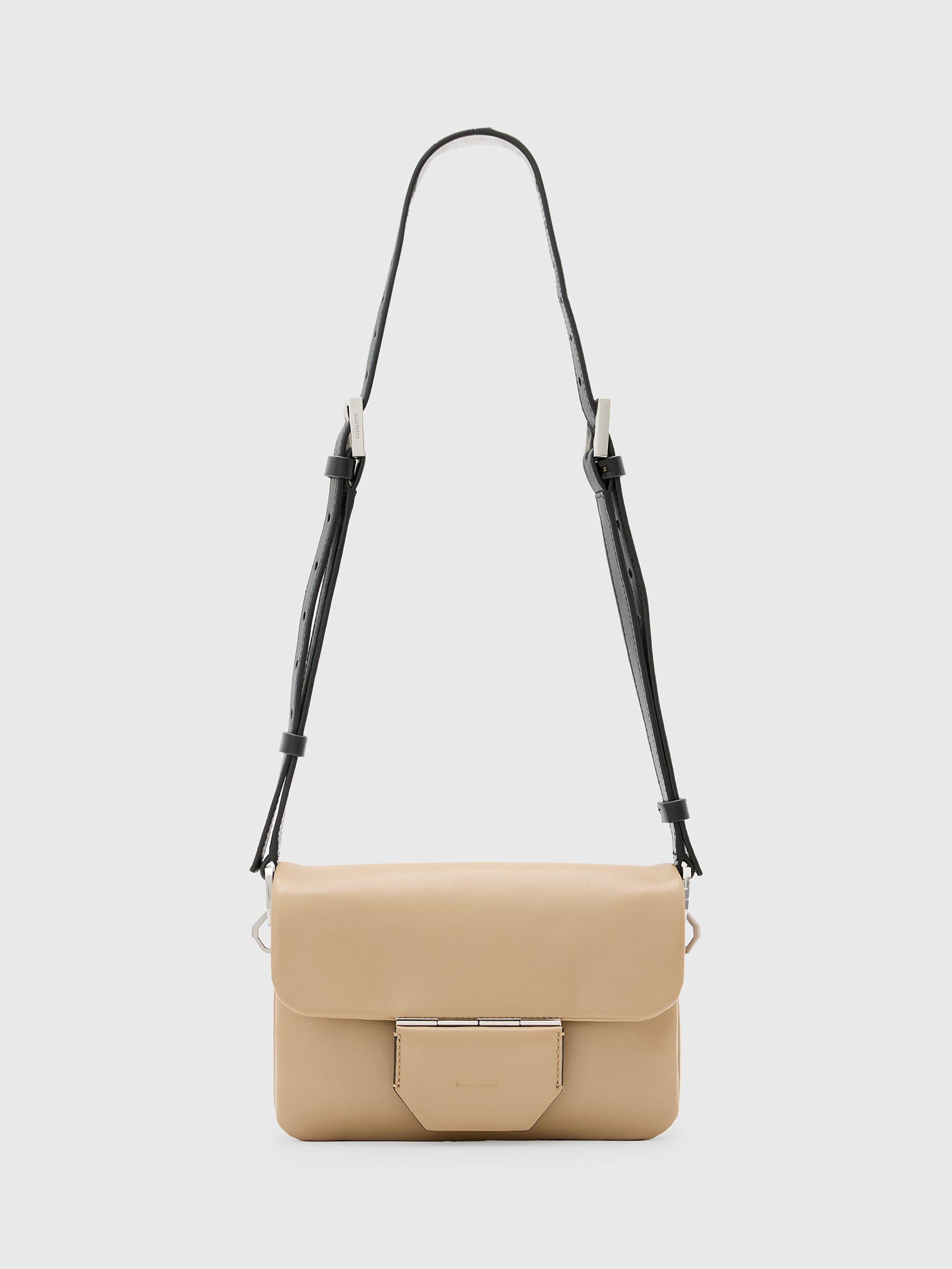 AllSaints Jupiter Leather Cross Body Bag, Mink Brown