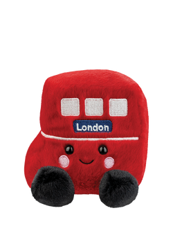 Aurora World Palm Pals Bertie Double-Decker Red Bus Plush Soft Toy, Multi