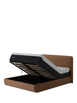 TEMPUR® Arc™ Ottoman Storage Disc Form Upholstered Bed Frame, Super King Size, Brown