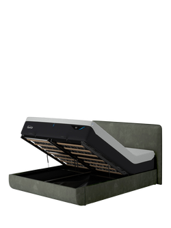 TEMPUR® Arc™ Ottoman Storage Disc Form Upholstered Bed Frame, Super King Size, Dark Green