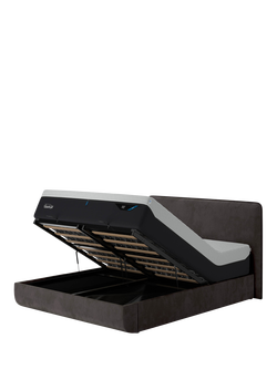 TEMPUR® Arc™ Ottoman Storage Disc Form Upholstered Bed Frame, King Size, Dark Grey