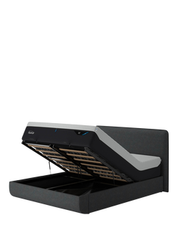 TEMPUR® Arc™ Ottoman Storage Disc Form Upholstered Bed Frame, Super King Size, Dark Stone