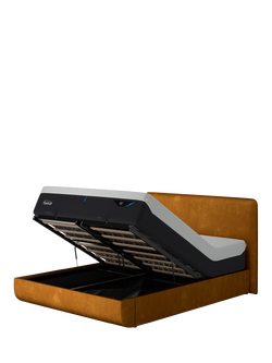 TEMPUR® Arc™ Ottoman Storage Disc Form Upholstered Bed Frame, King Size, Gold