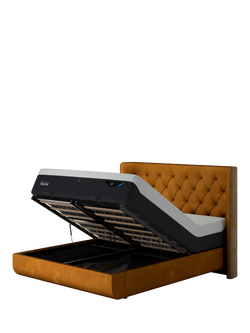 TEMPUR® Arc™ Ottoman Storage Disc Luxury Upholstered Bed Frame, Super King Size, Gold