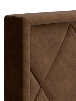 TEMPUR® Arc™ Ottoman Storage Disc Quilted Upholstered Bed Frame, Super King Size - view 2, Brown