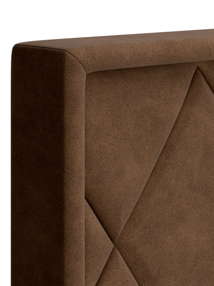TEMPUR® Arc™ Ottoman Storage Disc Quilted Upholstered Bed Frame, Super King Size - view 2, Brown