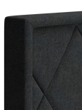 TEMPUR® Arc™ Ottoman Storage Disc Quilted Upholstered Bed Frame, Super King Size, Dark Stone