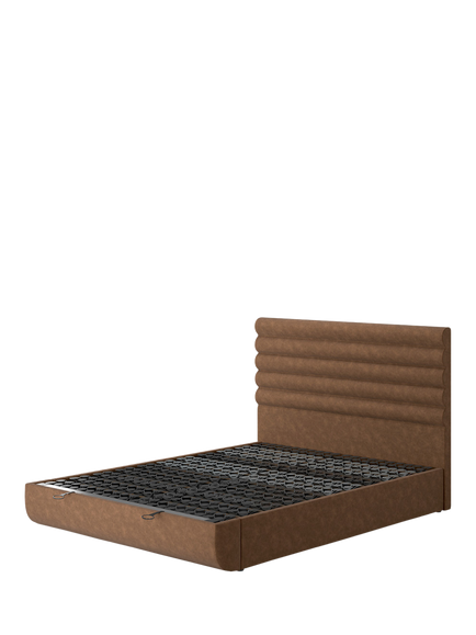 TEMPUR® Arc™ Ottoman Storage Disc Vectra Upholstered Bed Frame, Super King Size, Brown