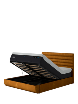 TEMPUR® Arc™ Ottoman Storage Disc Vectra Upholstered Bed Frame, King Size, Gold