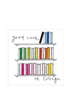 Rachel Ellen Bookshelf College Good Luck Card