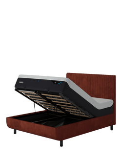 TEMPUR® Arc™ Ottoman Storage Disc Vertical Upholstered Bed Frame, King Size, Copper