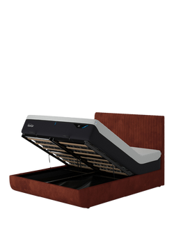 TEMPUR® Arc™ Ottoman Storage Disc Vertical Upholstered Bed Frame, Super King Size, Copper