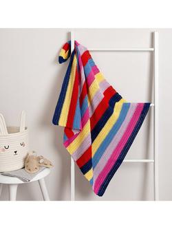 Wool Couture Shhh Baby Blanket Crochet Kit, Brights - view 2, Brights