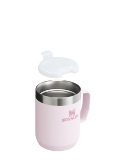 Stanley Double Wall Insulated Stainless Steel Legendary Camping Mug & Lid, 230ml - view 2, Rose Quartz