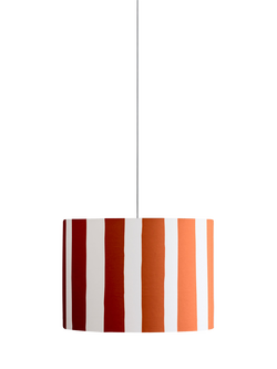 houseof Stripe Lampshade, 35cm, Orange/White