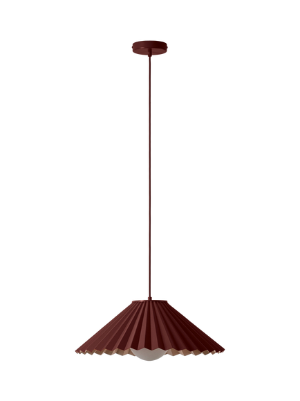 houseof Pleated Pendant Ceiling Light, Burgundy - view 2, Burgundy
