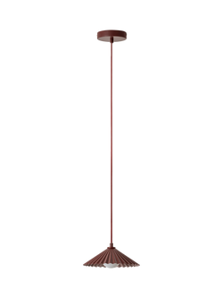 houseof Small Pleat Pendant Ceiling Light - view 2, Burgundy