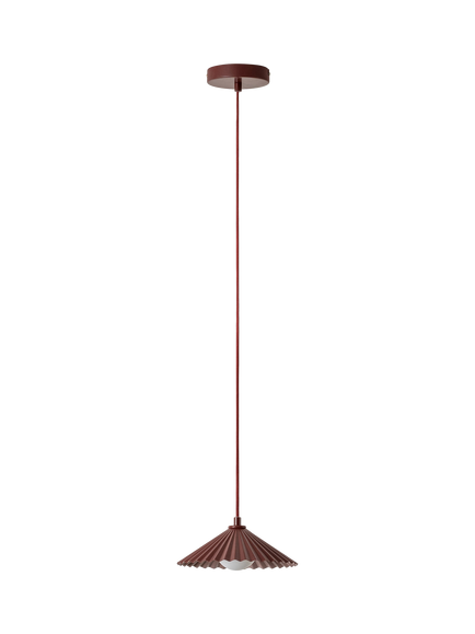 houseof Small Pleat Pendant Ceiling Light - view 2, Burgundy
