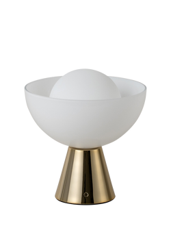 houseof Glass Bowl Cordless Table Lamp - view 2, Brass