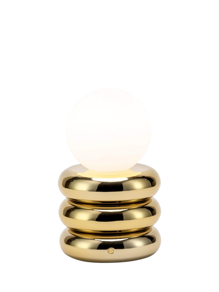 houseof Tube Cordless Portable Table Lamp, Brass, Brass