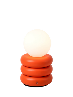 houseof Tube Cordless Portable Table Lamp, Orange