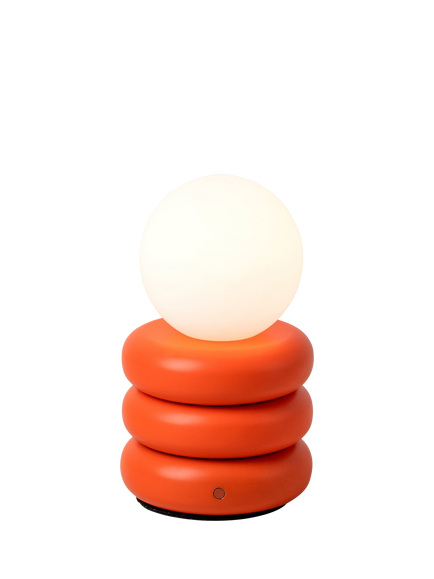 houseof Tube Cordless Portable Table Lamp, Orange