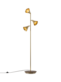 houseof Cone 3-Arm Floor Lamp, Brass