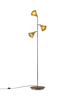 houseof Cone 3-Arm Floor Lamp, Brass, Brass