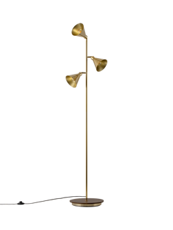 houseof Cone 3-Arm Floor Lamp, Brass - view 2, Brass