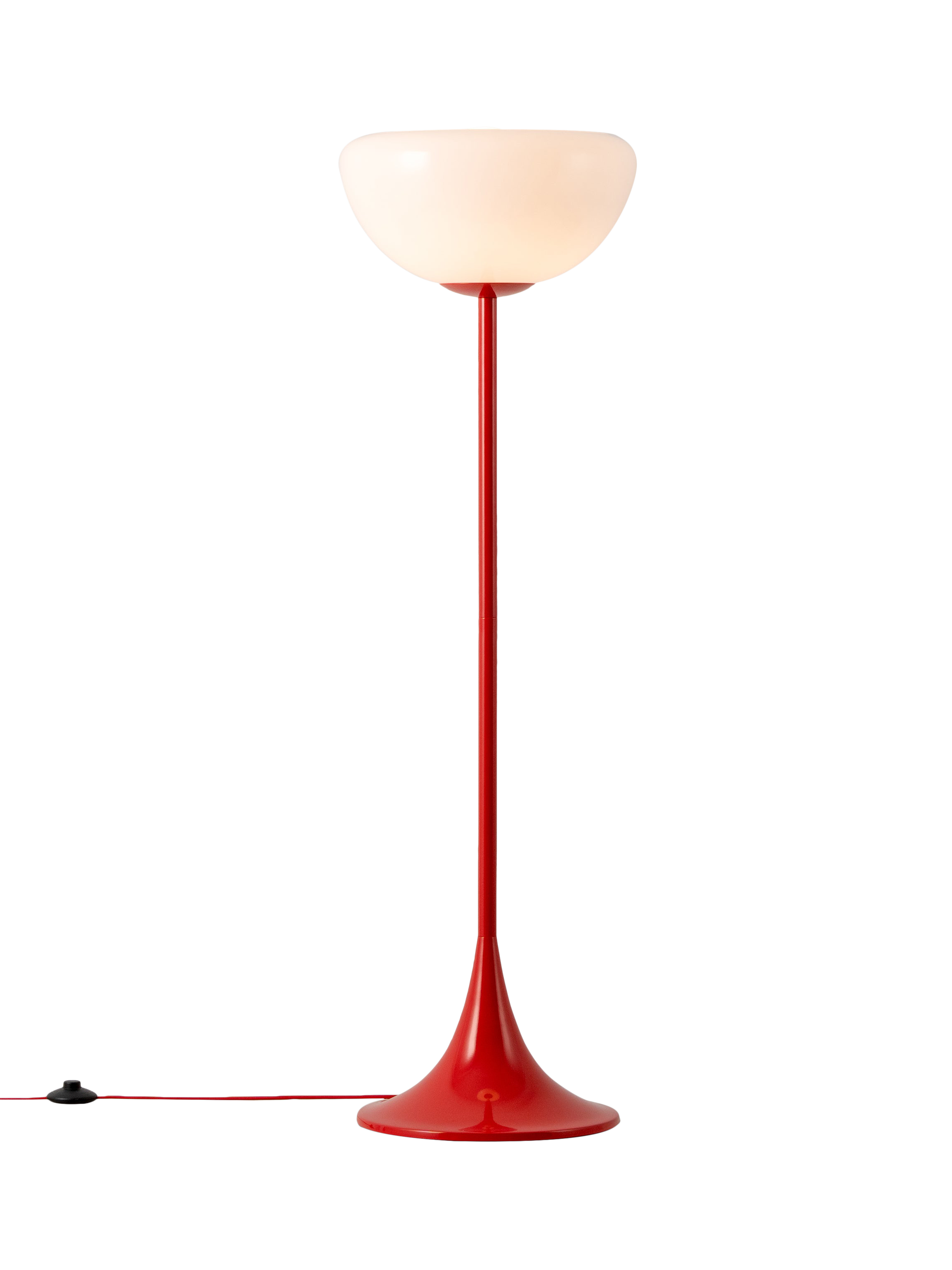 houseof Glass Bowl Floor Lamp, Red