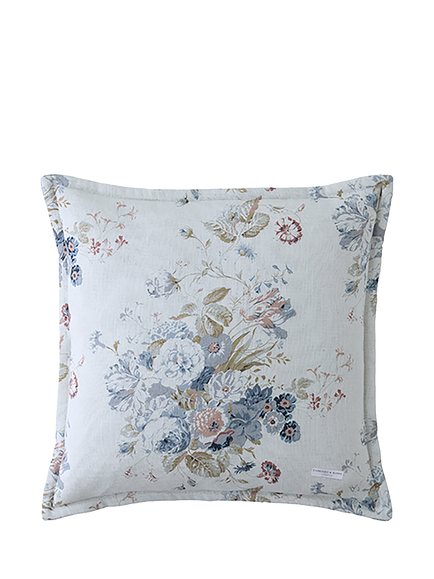 Cabbages & Roses Constance Cushion, Blue Linen