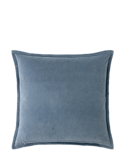 Cabbages & Roses Constance Cushion - view 2, Blue Linen