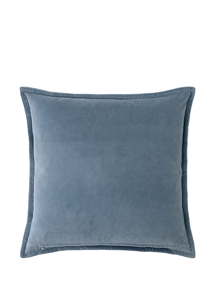 Cabbages & Roses Constance Cushion - view 2, Blue Linen
