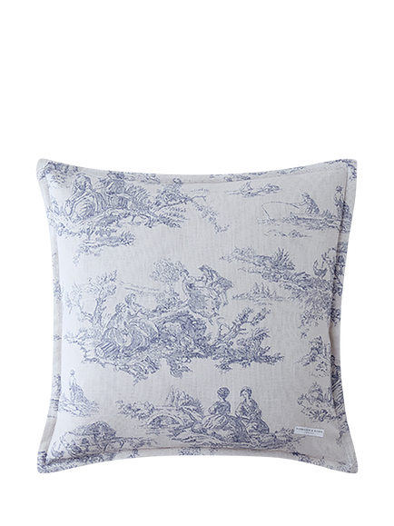Cabbages & Roses Country Toile Cushion, Blue
