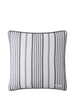 Cabbages & Roses Jolly Stripe Cushion, Charcoal