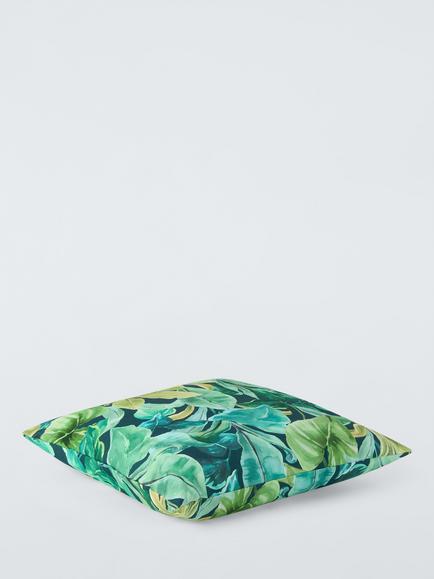 John Lewis Printed Palms Cushion - view 2, Green