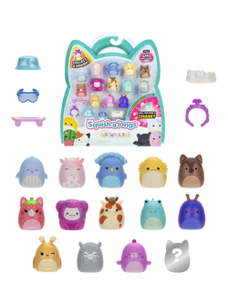 Squishmallows Squish-a-longs Mini-Squish, Style 2/Wave 2, Pack of 14, Multi