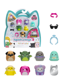 Squishmallows Squish-a-longs Mini-Squish, Style 1/Wave 2, Pack of 8, Multi