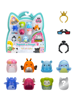 Squishmallows Squish-a-longs Mini-Squish, Style 2/Wave 2, Pack of 8, Multi