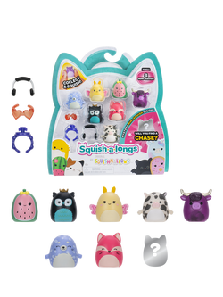 Squishmallows Squish-a-longs Mini-Squish, Style 4/Wave 2, Pack of 8, Multi