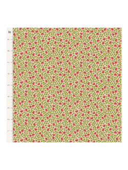 Tilda Wallflower Fabric - view 2, Green Multi
