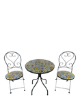 Suntime Marrakesh 2-Seater Mosaic Garden Bistro Table & Folding Chairs Set