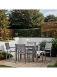 Suntime Adrano 4-Seater Square Garden Dining Table & Chairs, Grey