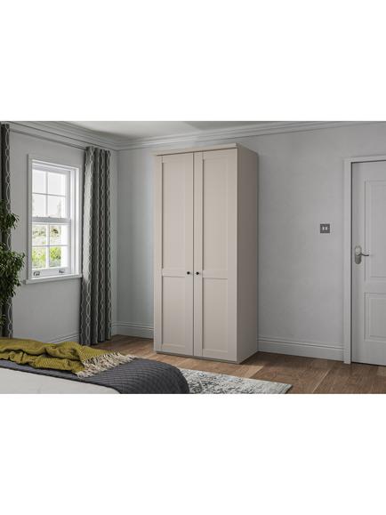 John Lewis Marlow 100cm Hinged Wardrobe, Champagne - view 2, Champagne