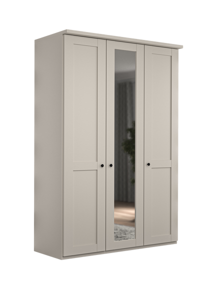 John Lewis Marlow 150cm Mirrored Hinged Wardrobe, Champagne, Champagne