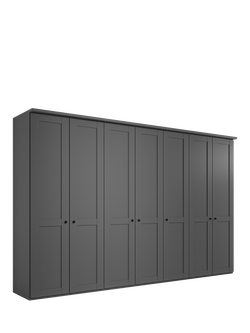 John Lewis Marlow 350cm Hinged Wardrobe, Graphite, Graphite