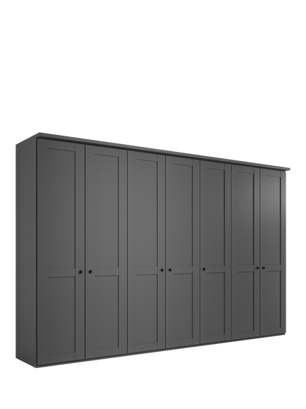 John Lewis Marlow 350cm Hinged Wardrobe, Graphite, Graphite
